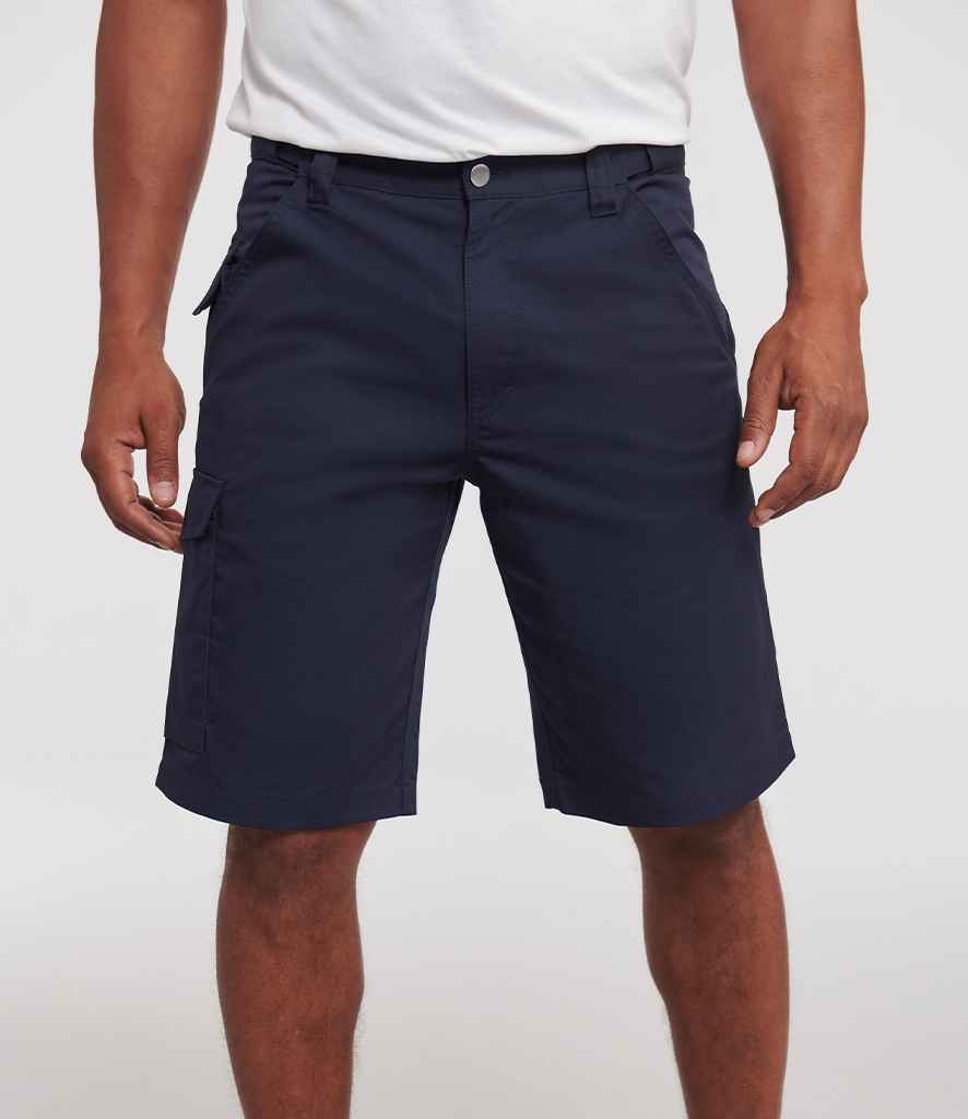 002M Russell Workwear Poly/Cotton Shorts