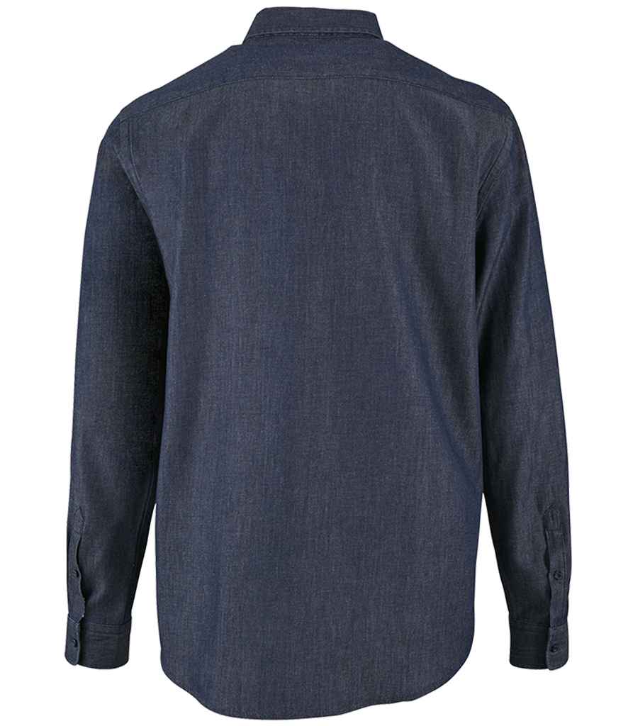 02100 SOL'S Barry Long Sleeve Denim Shirt