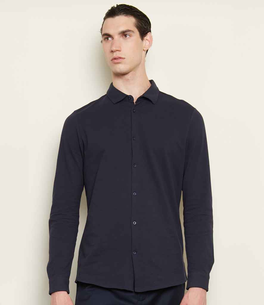 03777 NEOBLU Basile Organic Cotton Long Sleeve Piqué Shirt