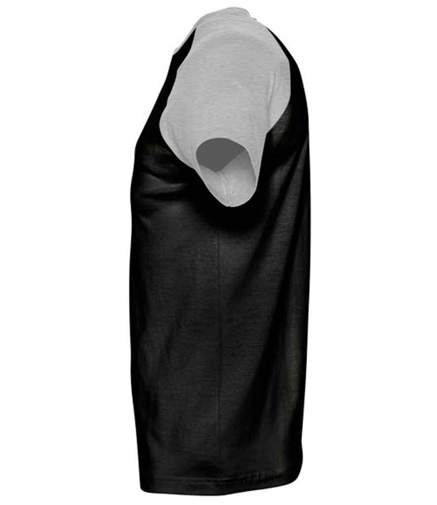 11190 SOL'S Funky Contrast Baseball T-Shirt