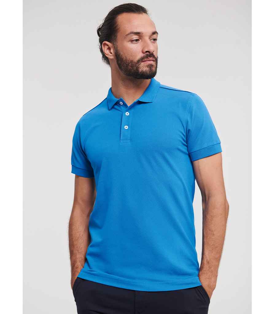 566M Russell Stretch Piqué Polo Shirt
