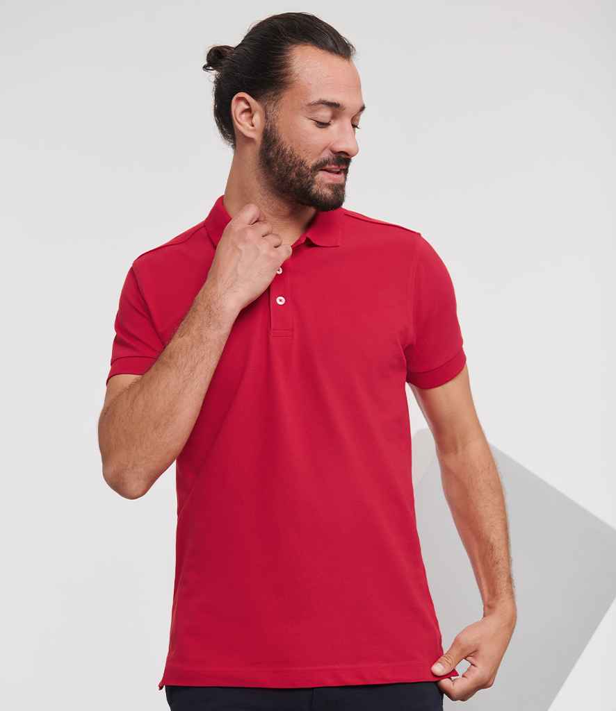566M Russell Stretch Piqué Polo Shirt