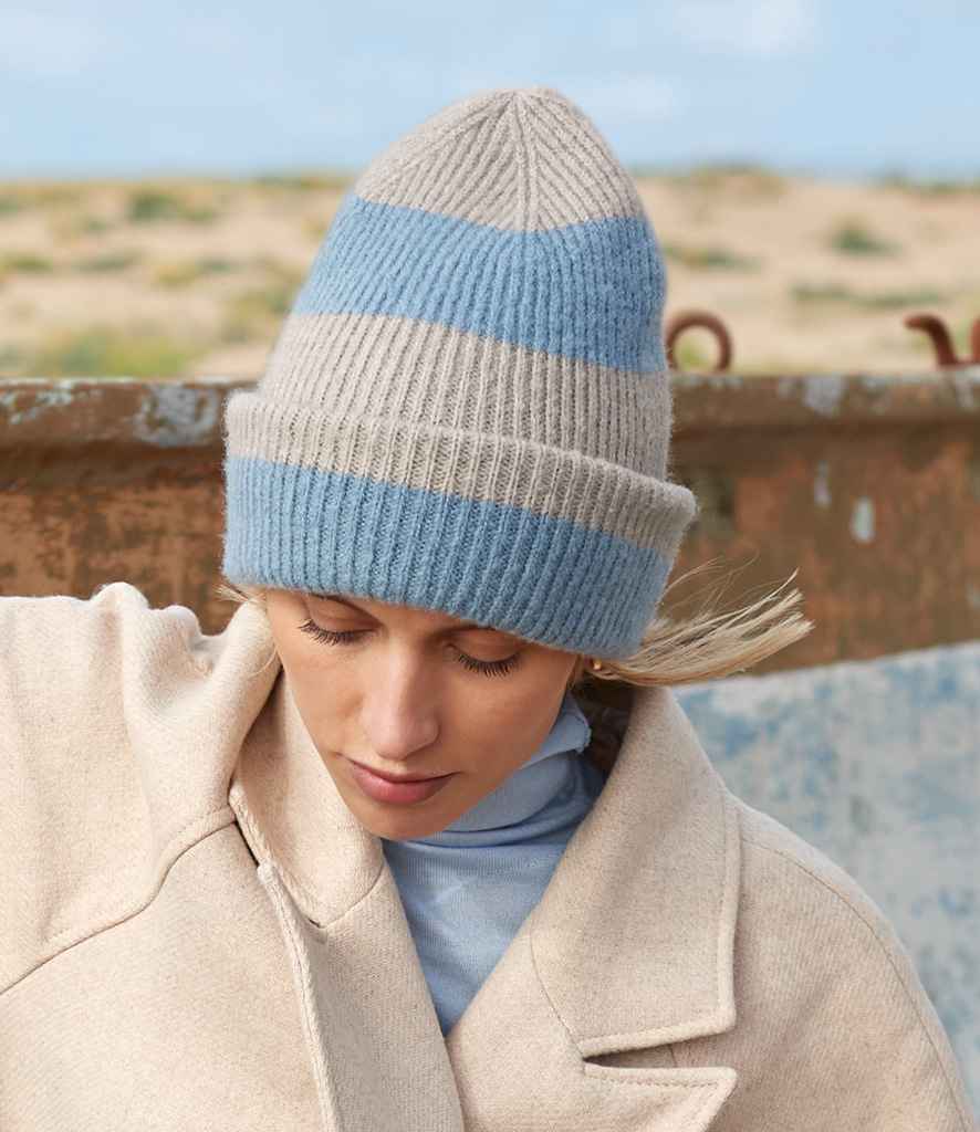 BB391R Beechfield Colour Block Beanie