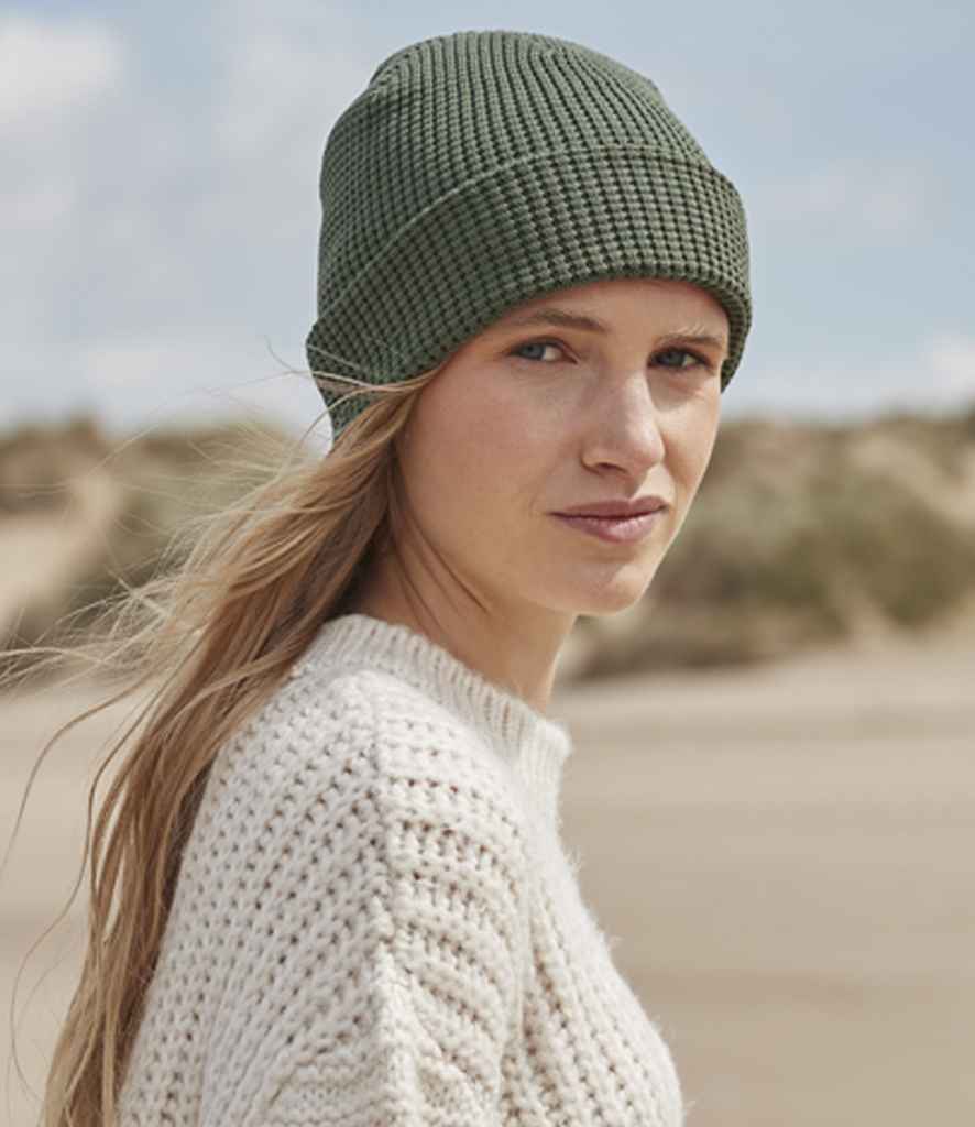 BB52N Beechfield Organic Cotton Waffle Beanie