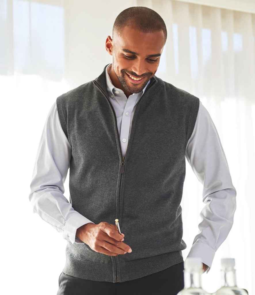 BK557 Brook Taverner Lincoln Knitted Zip Gilet