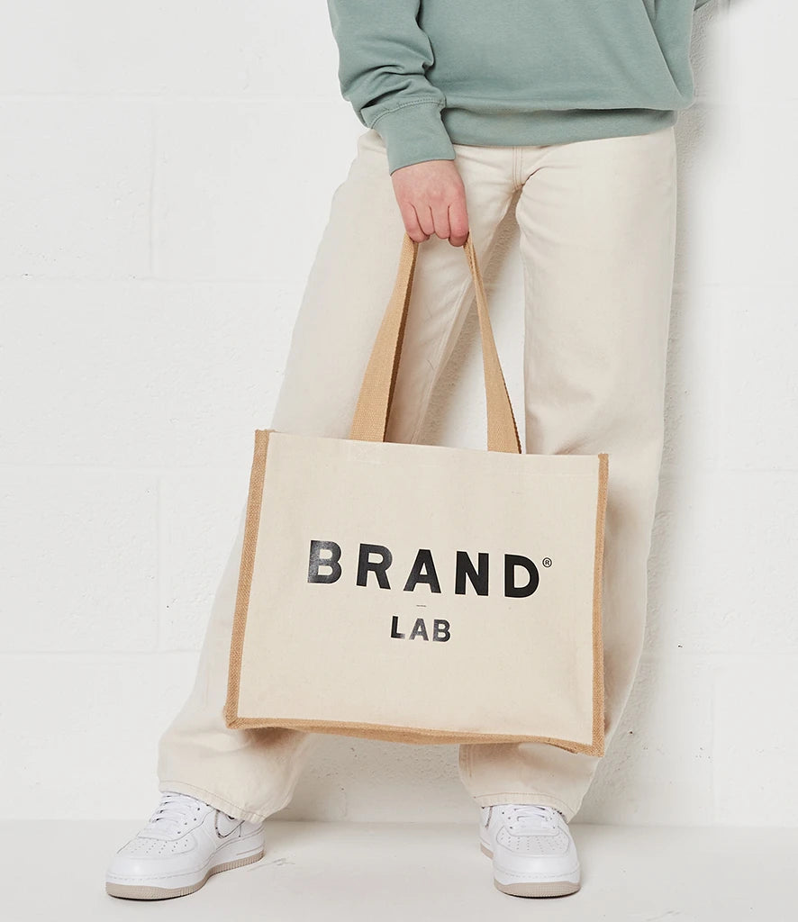 BR101 Brand Lab Jute and Canvas Shopper