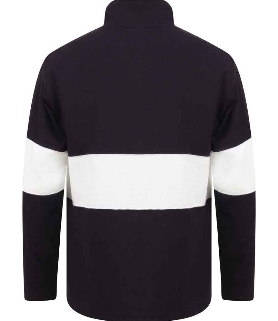 FR006 Front Row Panelled 1/4 Zip Neck Top