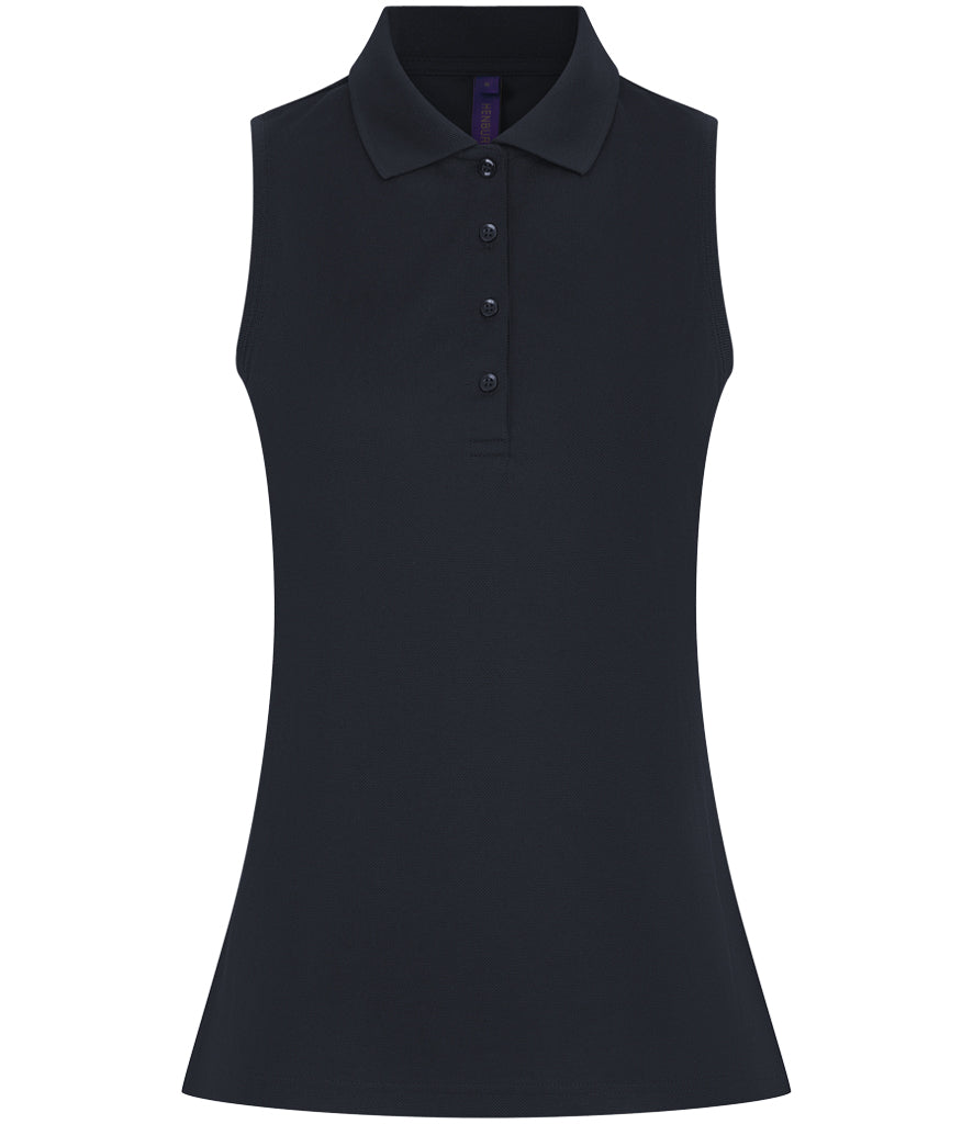 H477 Henbury Ladies Sleeveless Coolplus® Polo Shirt
