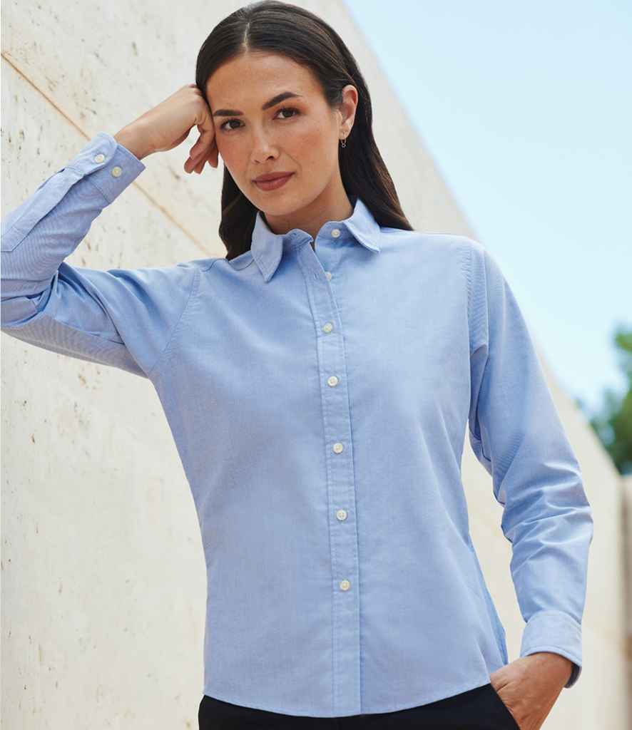 H511 Henbury Ladies Long Sleeve Classic Oxford Shirt
