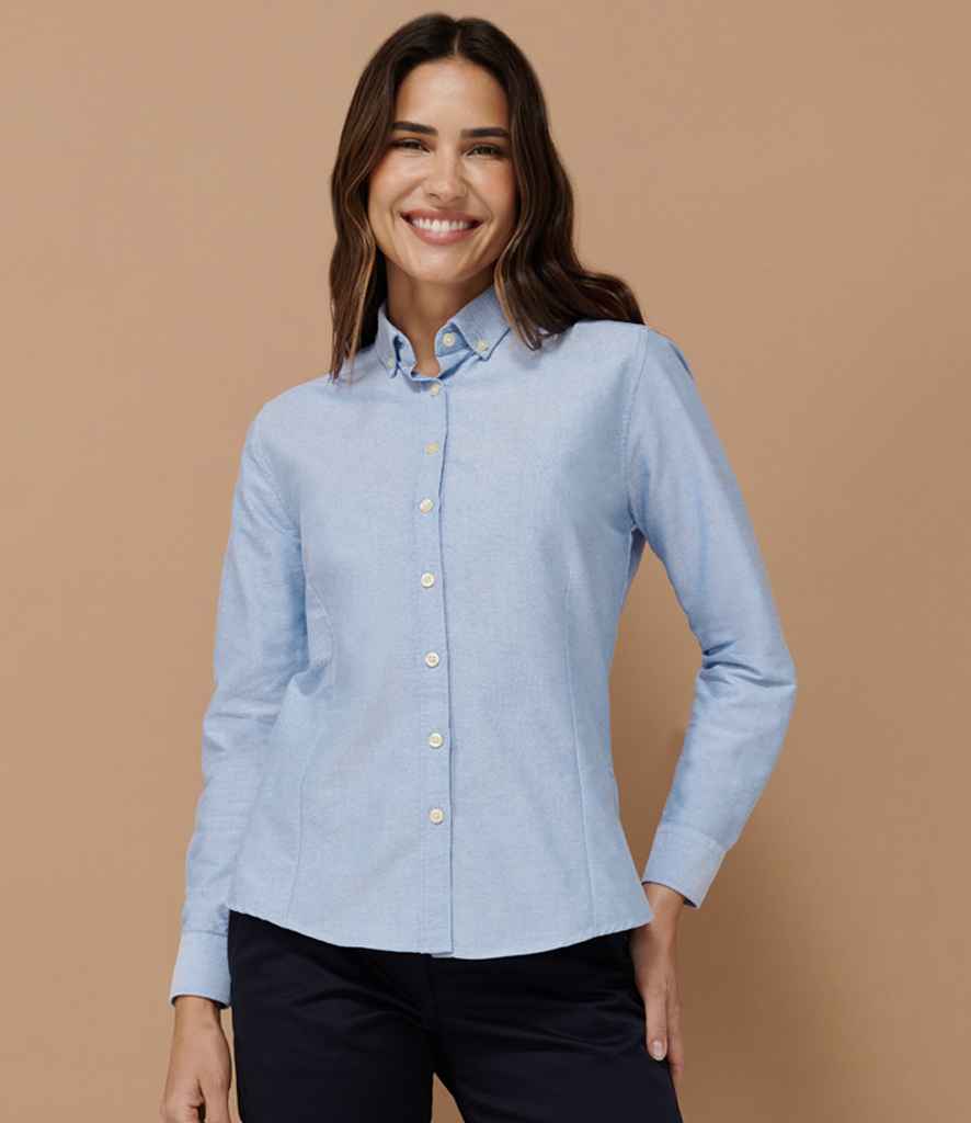 H513R Henbury Ladies Modern Long Sleeve Regular Fit Oxford Shirt