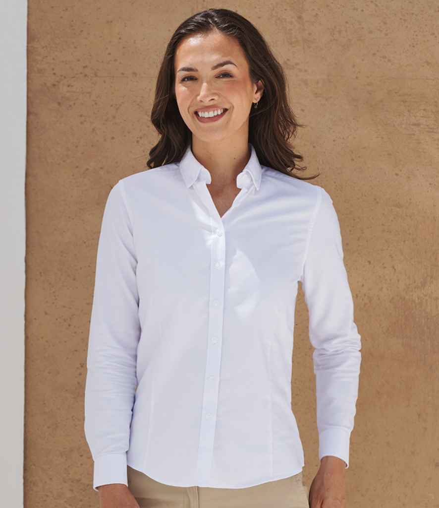 H513R Henbury Ladies Modern Long Sleeve Regular Fit Oxford Shirt