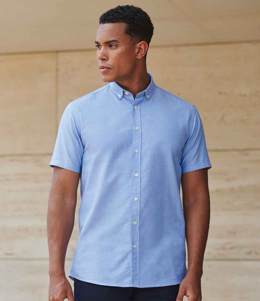 H517R Henbury Modern Short Sleeve Regular Fit Oxford Shirt