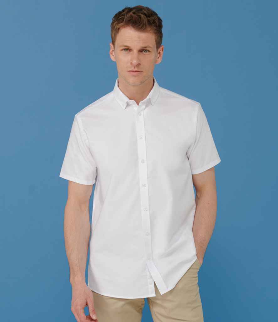 H517R Henbury Modern Short Sleeve Regular Fit Oxford Shirt