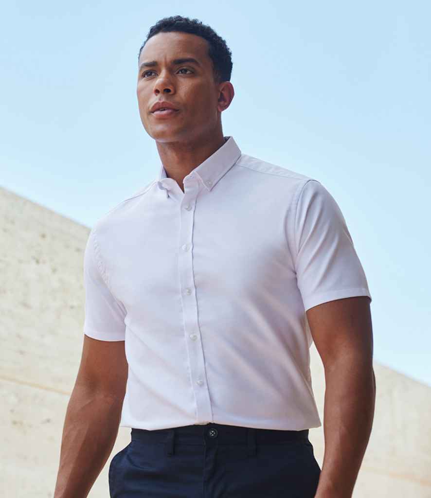 H517S Henbury Modern Short Sleeve Slim Fit Oxford Shirt