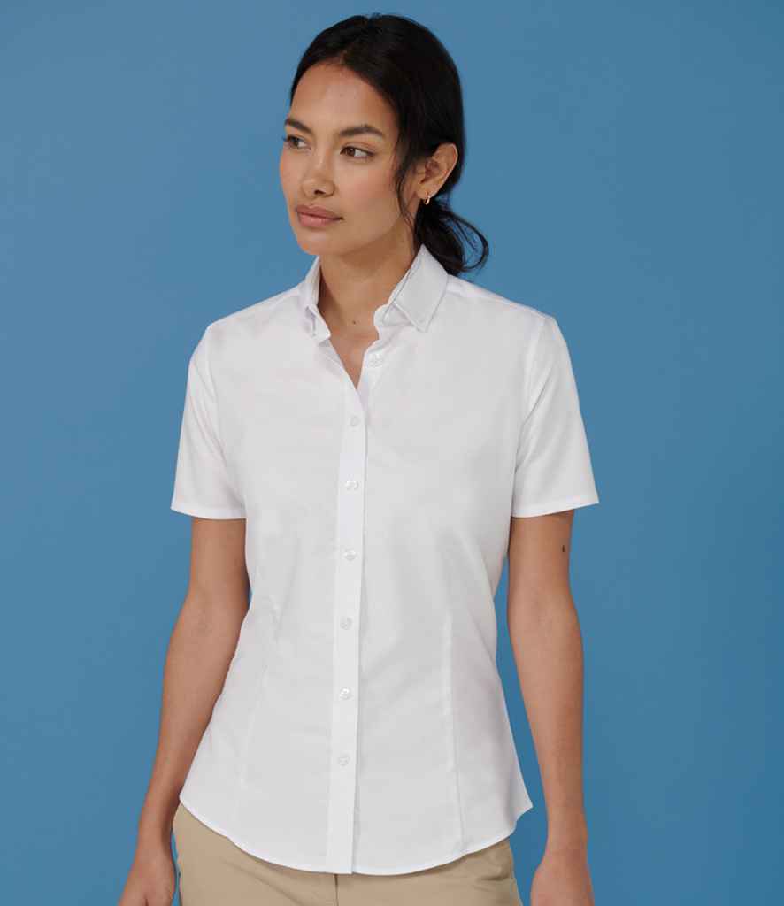 H518R Henbury Ladies Modern Short Sleeve Regular Fit Oxford Shirt