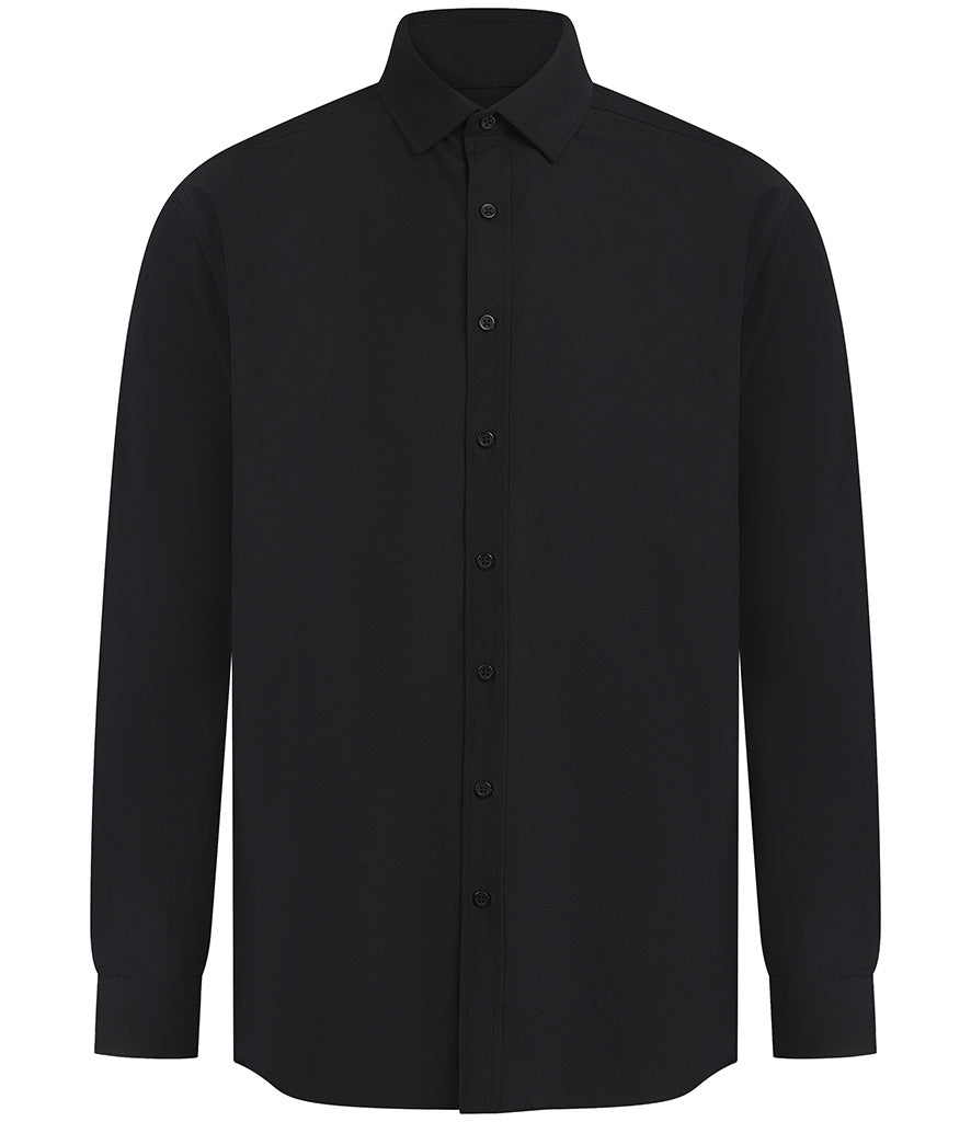 H582 Henbury Long Sleeved Cotton Feel Coolplus® Shirt