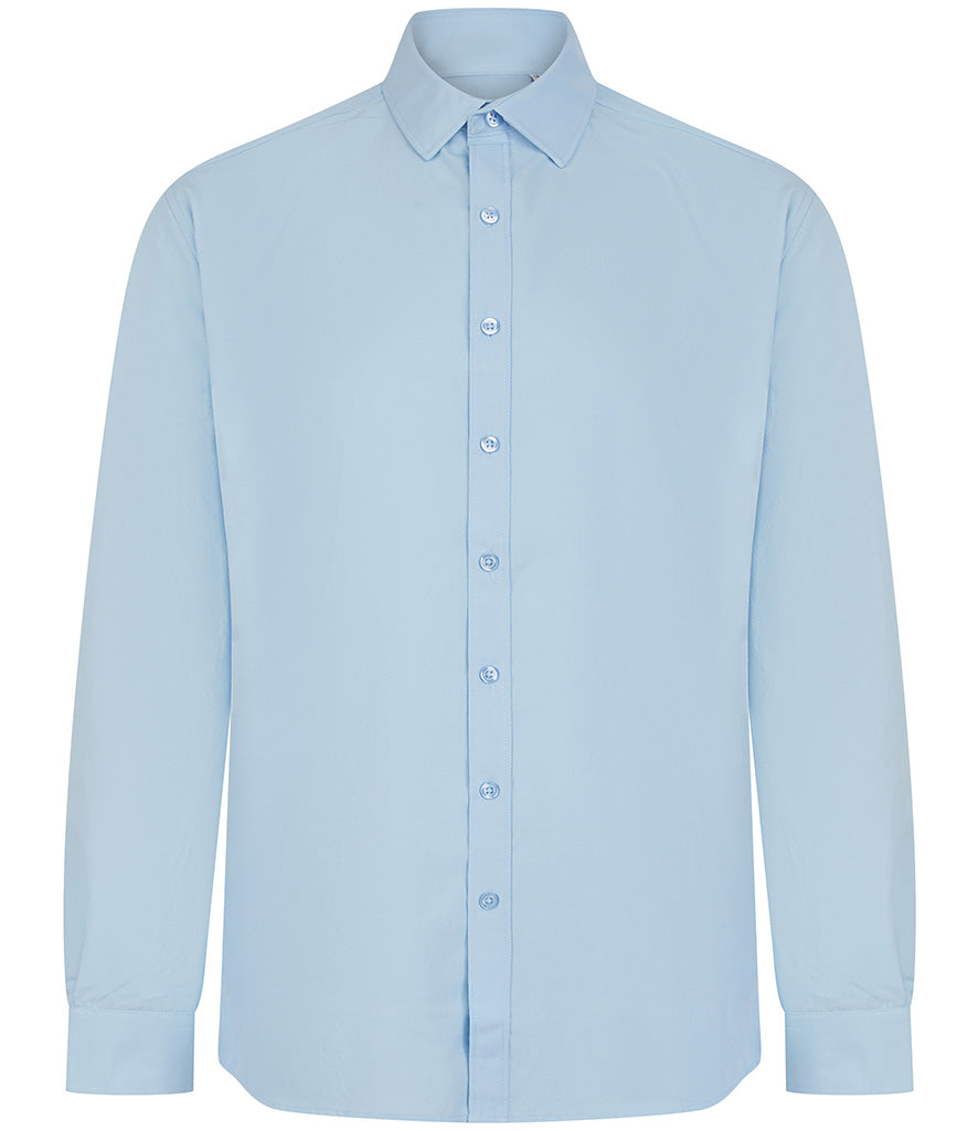 H582 Henbury Long Sleeved Cotton Feel Coolplus® Shirt