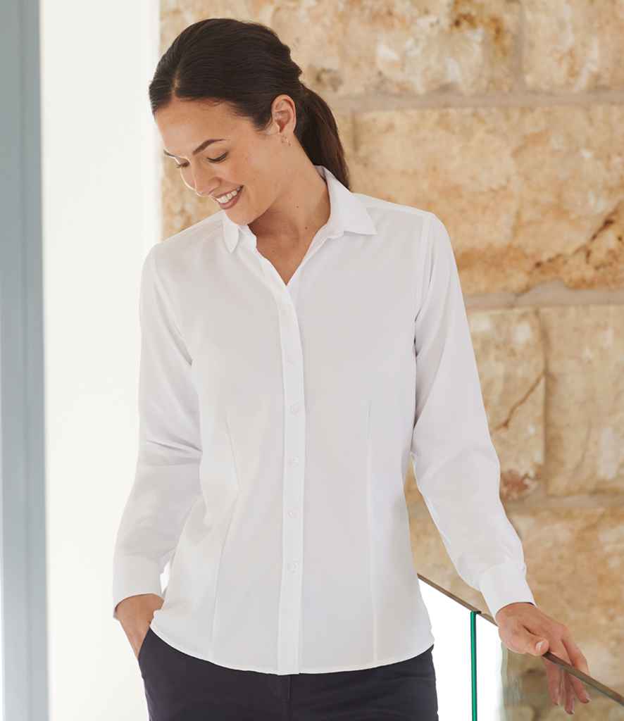 H591 Henbury Ladies Long Sleeve Wicking Shirt