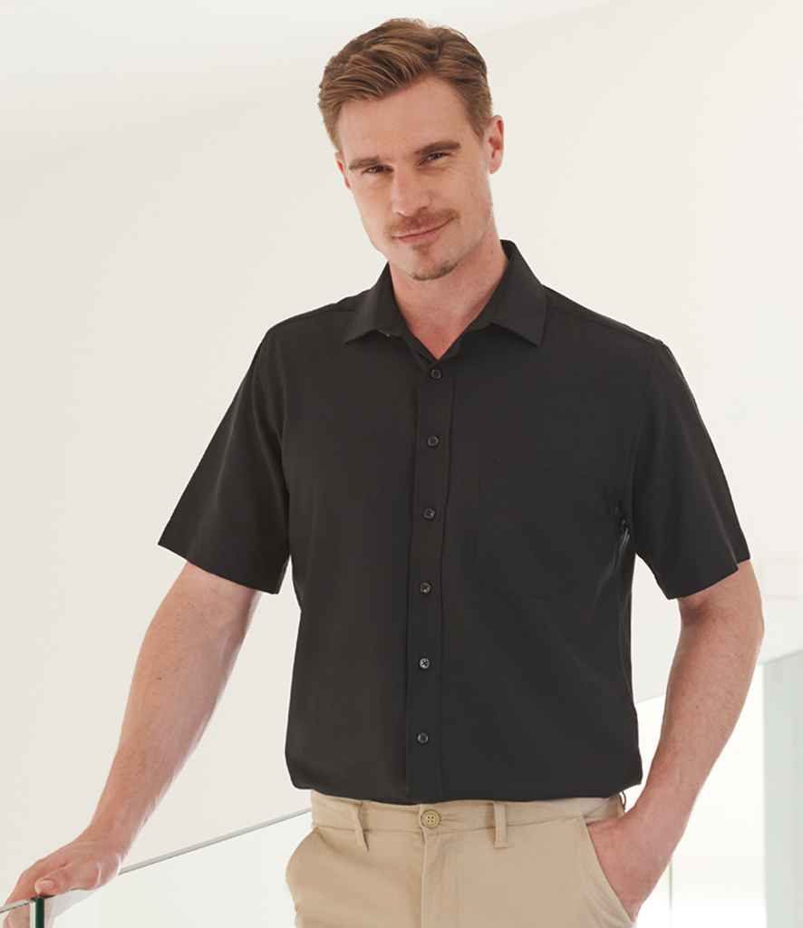 H595 Henbury Short Sleeve Wicking Shirt