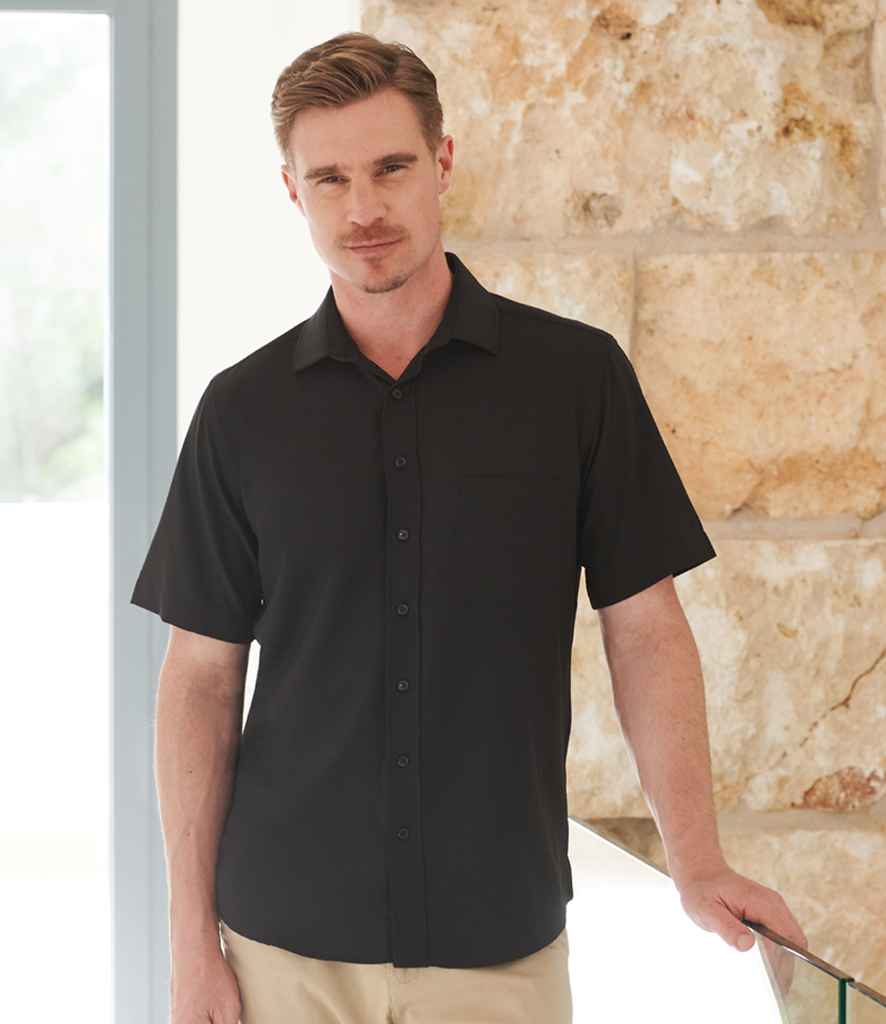 H595 Henbury Short Sleeve Wicking Shirt