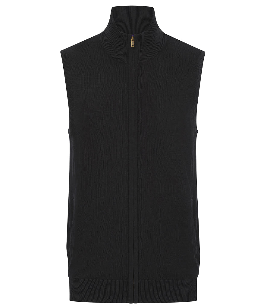 H711 Henbury Sleeveless Zip Through Jumper