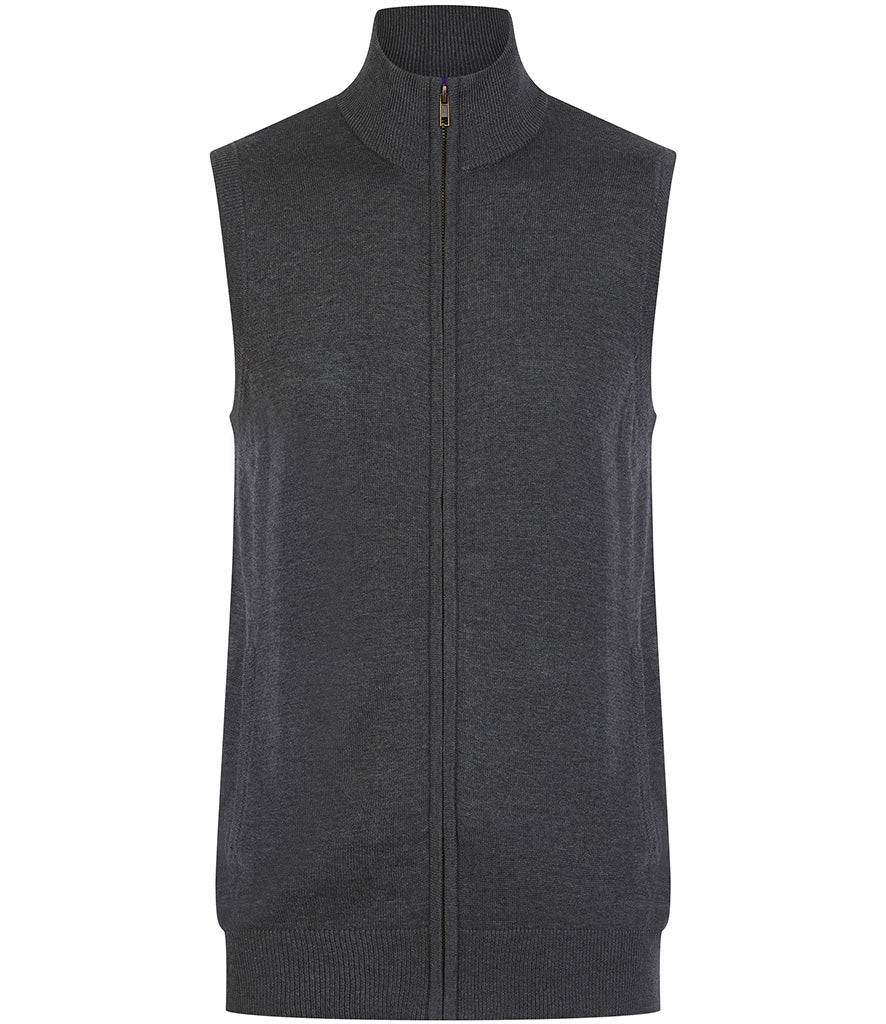 H711 Henbury Sleeveless Zip Through Jumper