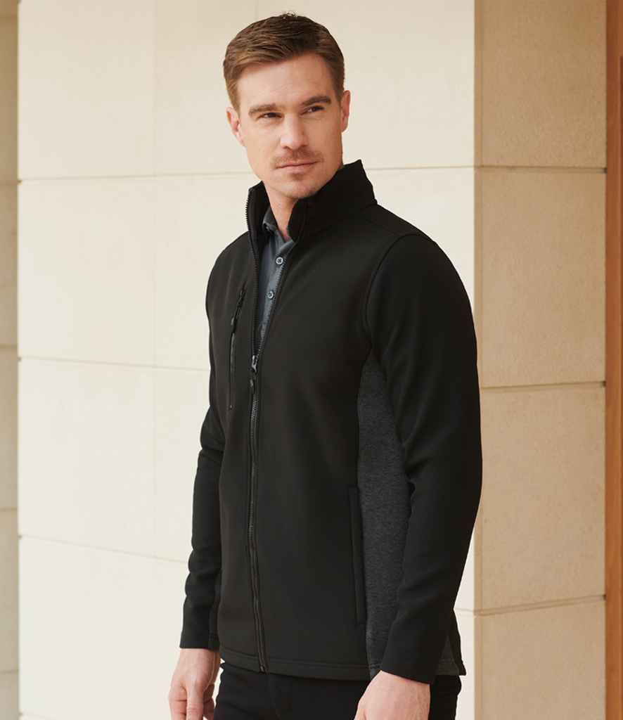H835 Henbury Unisex Contrast Soft Shell Jacket