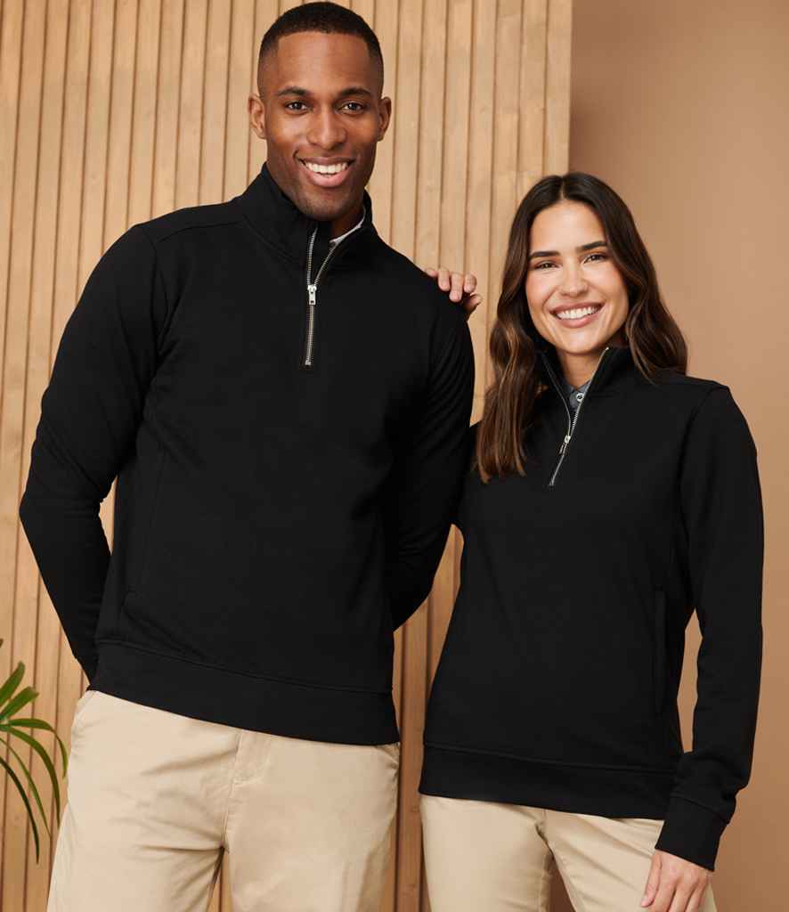 H842 Henbury Unisex Sustainable 1/4 Zip Sweatshirt
