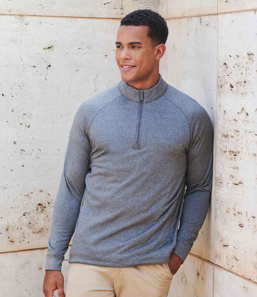 H862 Henbury Zip Neck Wicking Top