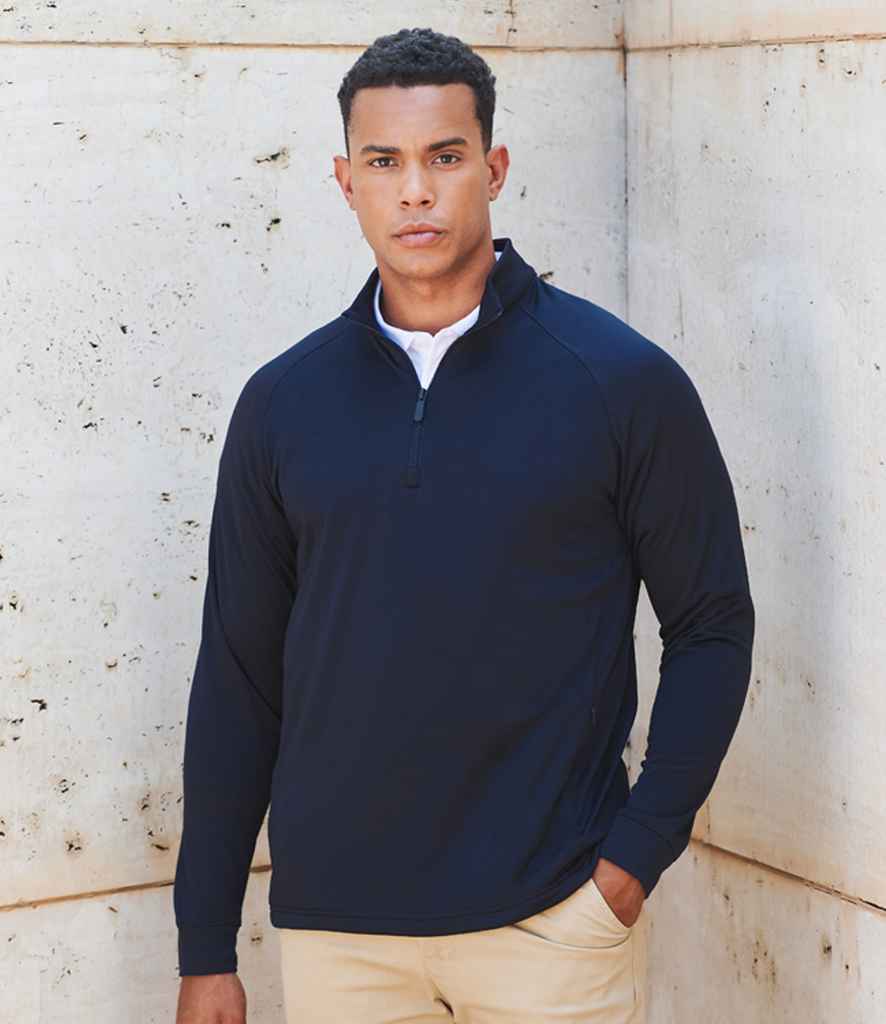 H862 Henbury Zip Neck Wicking Top