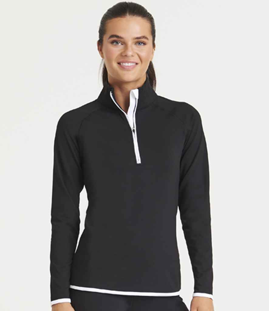 JC036 AWDis Ladies Cool Half Zip Sweat Top