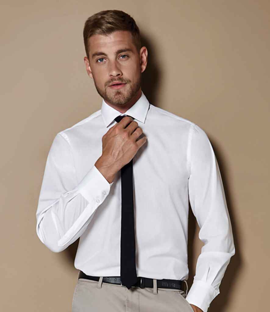 K131 Kustom Kit Long Sleeve Tailored Business Shirt