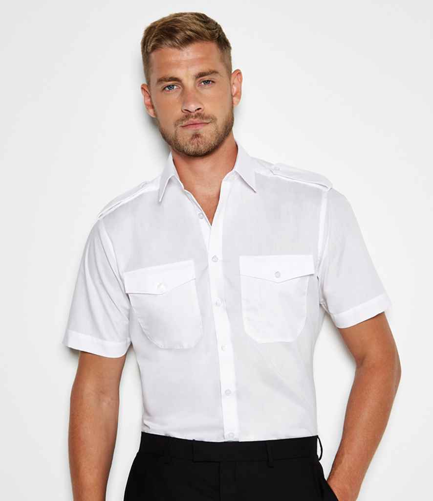 K133 Kustom Kit Short Sleeve Tailored Pilot Shirt