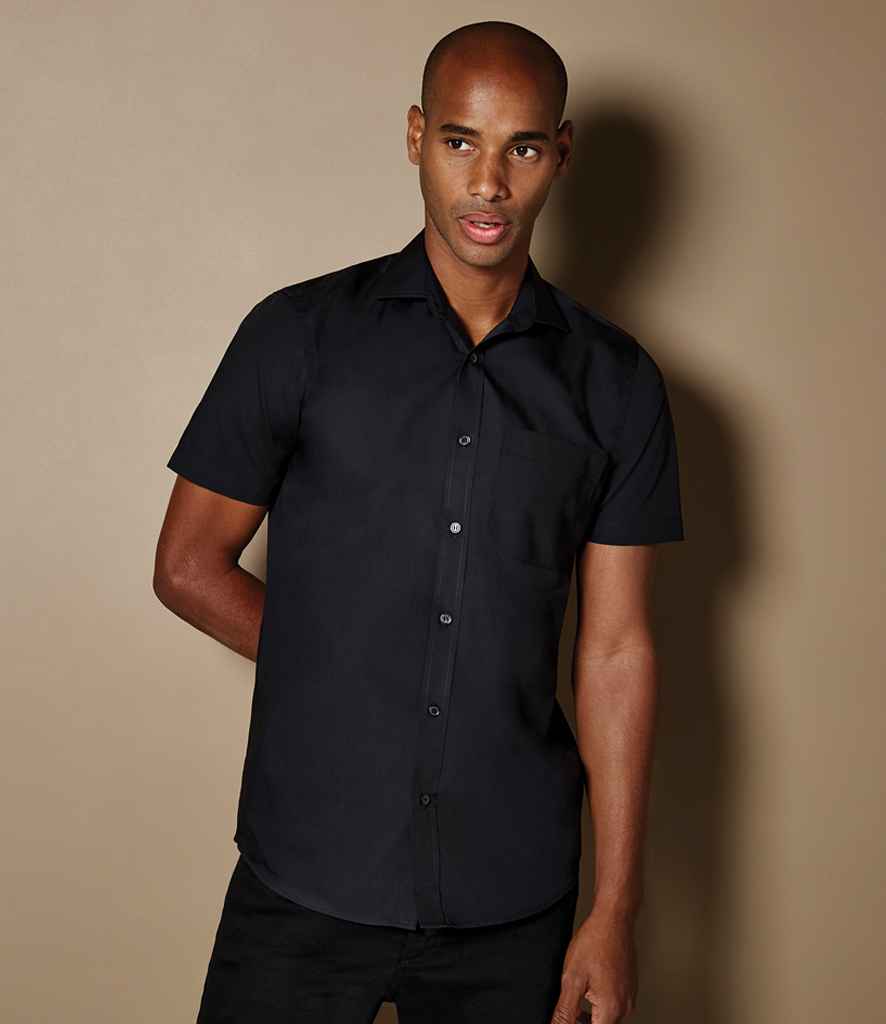 K141 Kustom Kit Short Sleeve Tailored Poplin Shirt