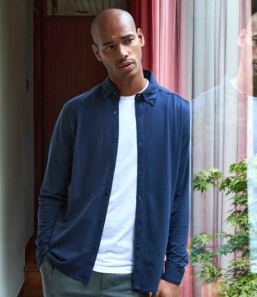 K143 Kustom Kit Long Sleeve Superwash® 60°C Piqué Shirt