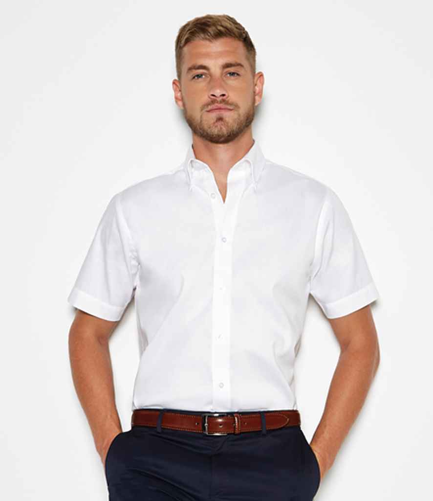 K187 Kustom Kit Premium Short Sleeve Tailored Oxford Shirt