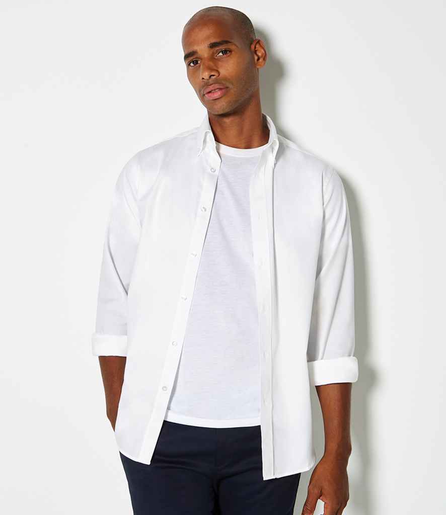 K188 Kustom Kit Premium Long Sleeve Tailored Oxford Shirt