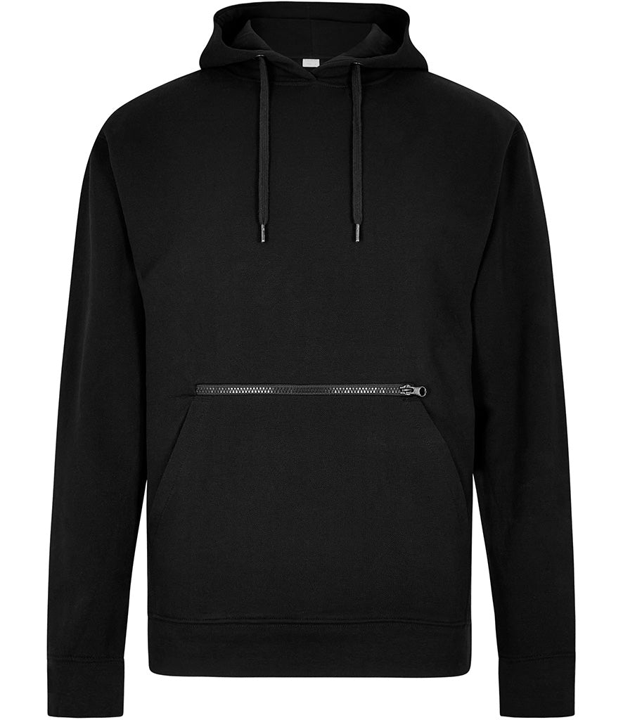 K338 Kustom Kit Regular Fit Piqué Zipped Pocket Hoodie