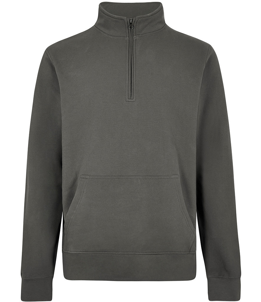 K339 Kustom Kit Regular Fit 1/4 Zip Piqué Sweatshirt
