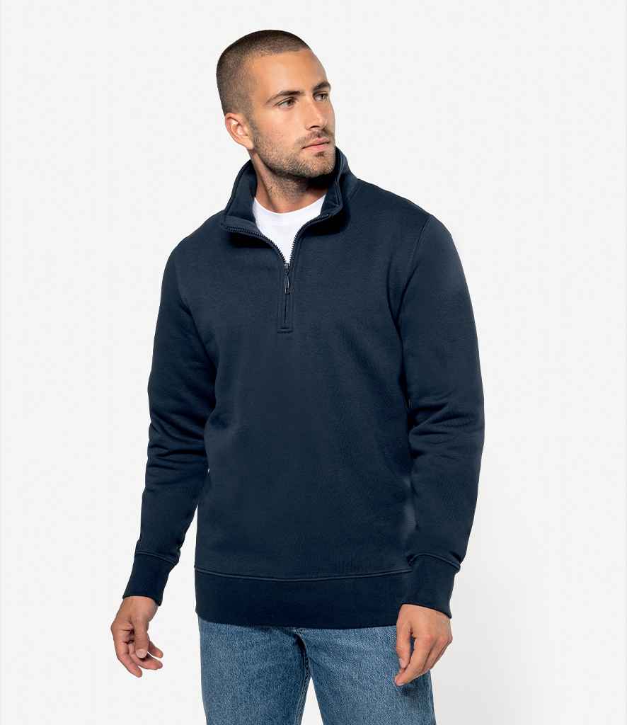 KB487 Kariban Zip Neck Sweatshirt