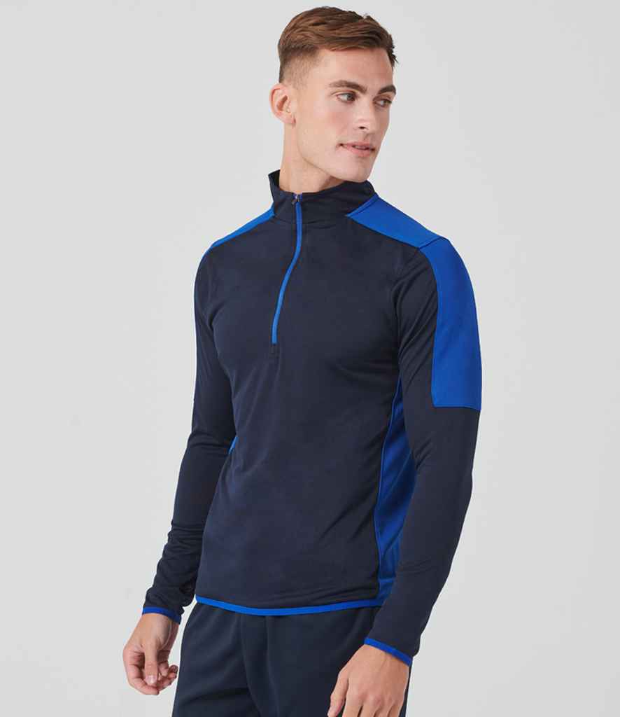 LV571 Finden + Hales Contrast Zip Neck Midlayer Top