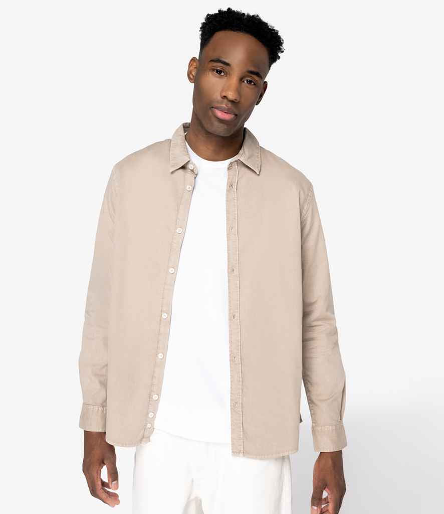 NS502 Native Spirit Washed Long Sleeve Shirt