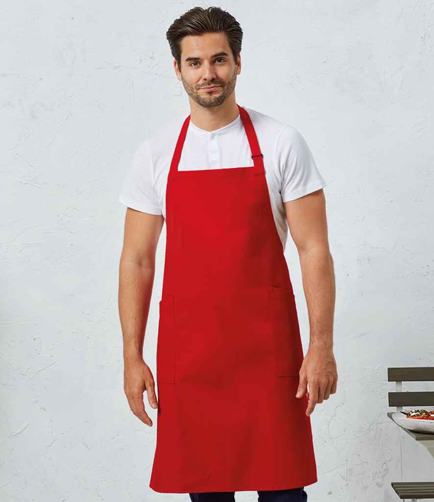 PR120 Premier Recycled Polyester and Fairtrade Organic Cotton Bib Apron