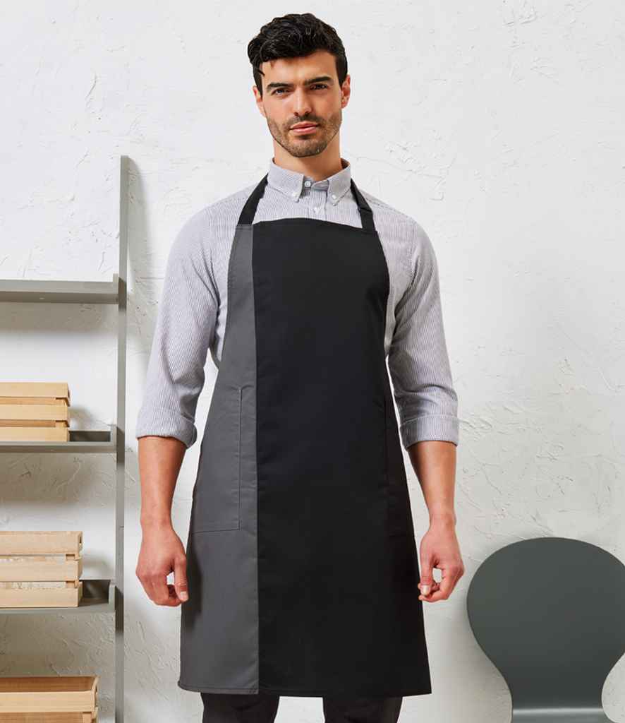 PR162 Premier Contrast Bib Apron