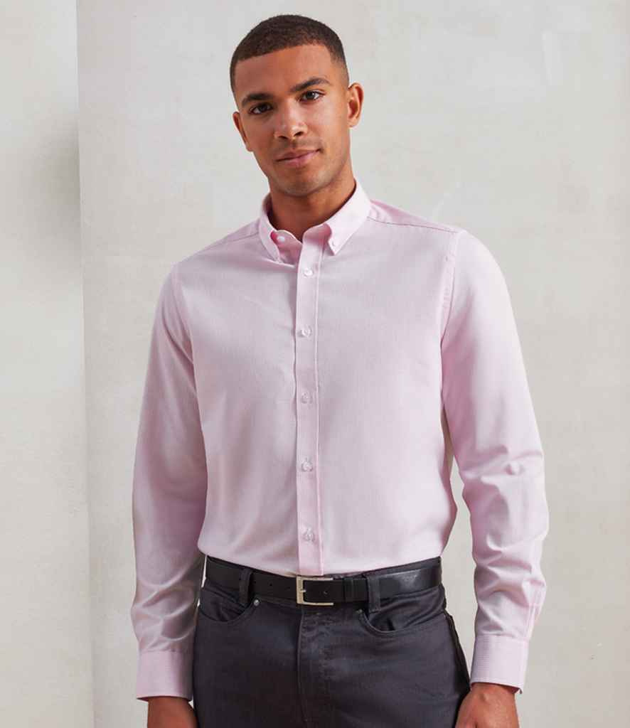 PR238 Premier Long Sleeve Striped Oxford Shirt