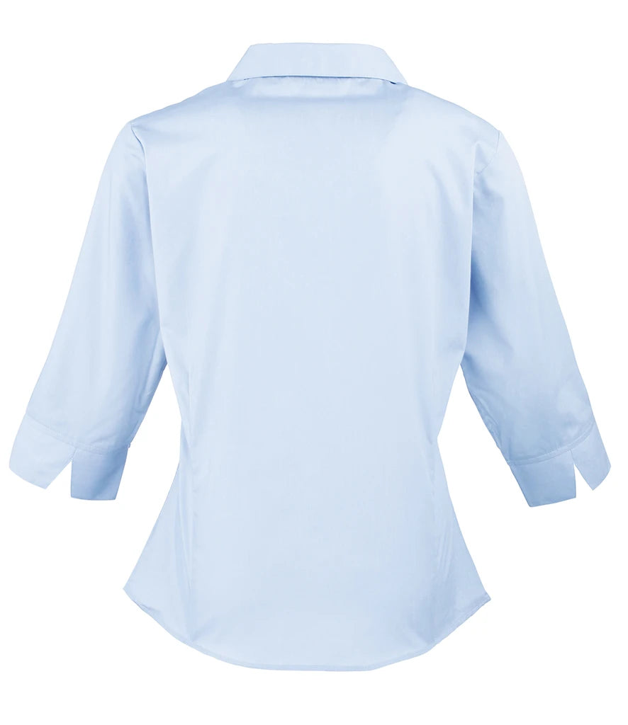 PR305 Premier Ladies 3/4 Sleeve Poplin Blouse