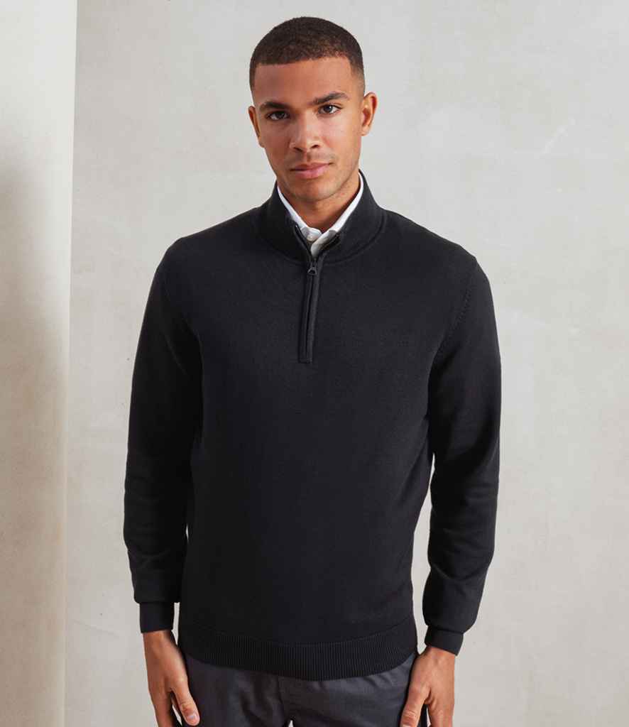 PR695 Premier Zip Neck Sweater