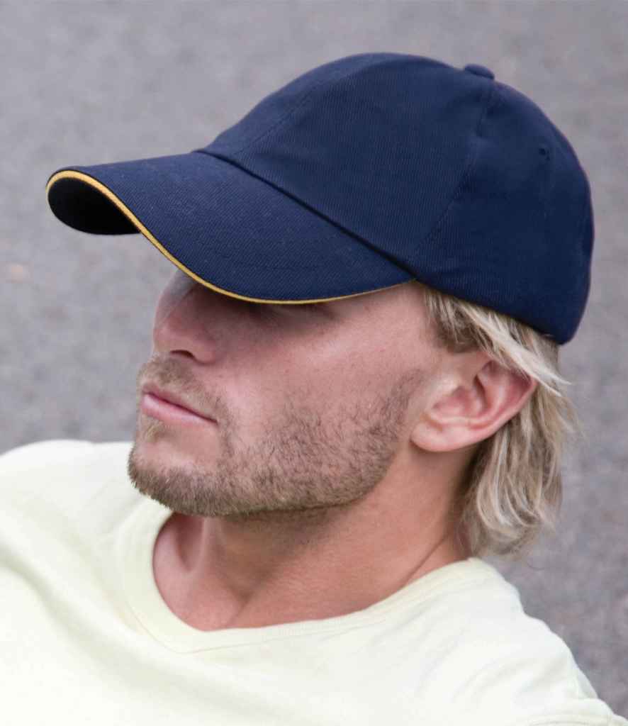 RC024P Result Low Profile Heavy Brushed Cotton Cap with Sandwich Peak
