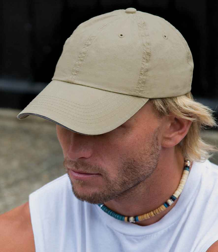 RC054 Result Washed Fine Line Cotton Cap