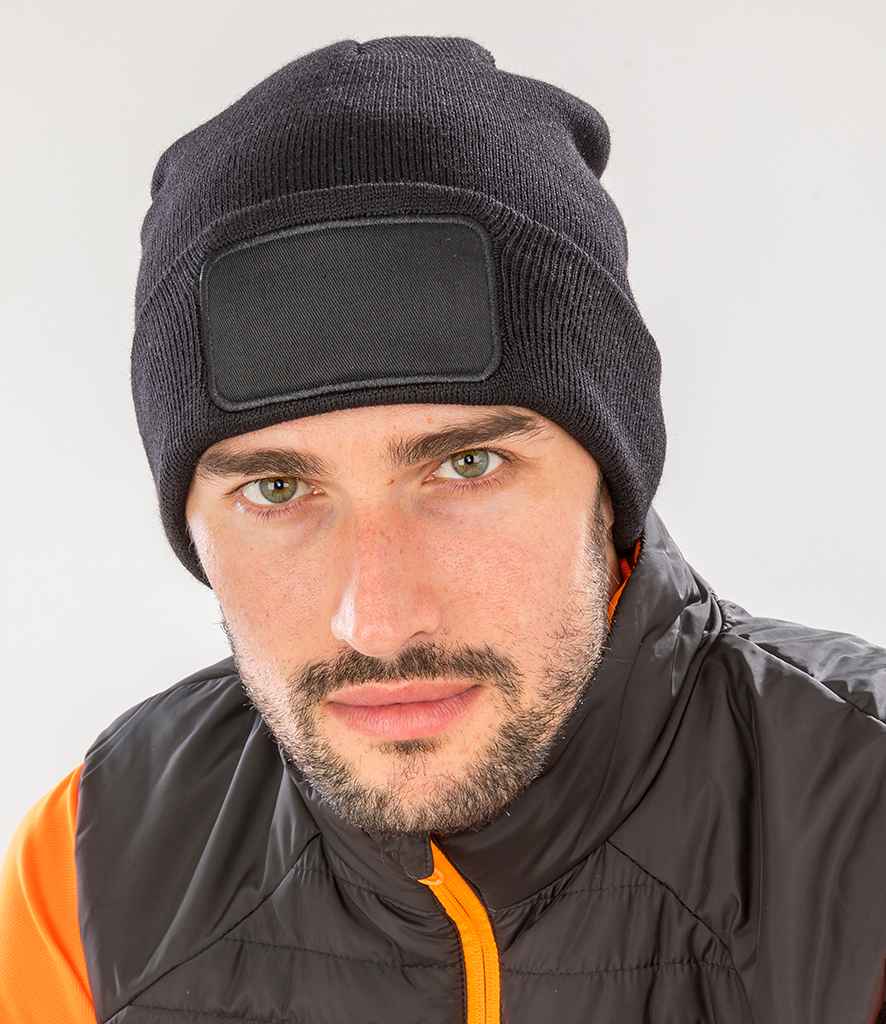 RC927 Result Genuine Recycled Double Knit Printers Beanie